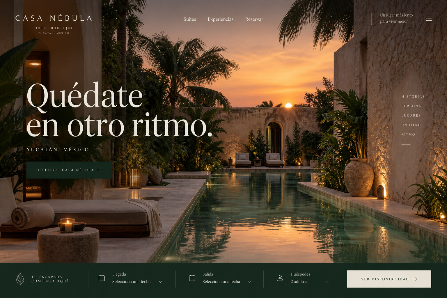 CASA NÉBULA: diseño conceptual de hotel boutique, marca ficticia